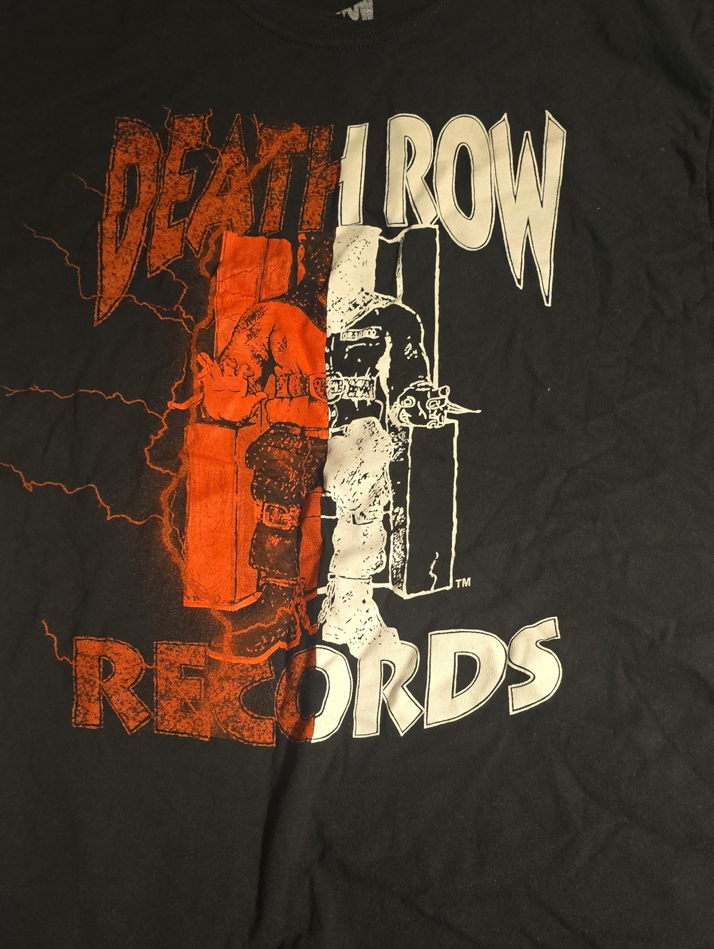 Death Row Records Graphic T-Shirt Black Men's Medium Ripple Junction Hip Hop
